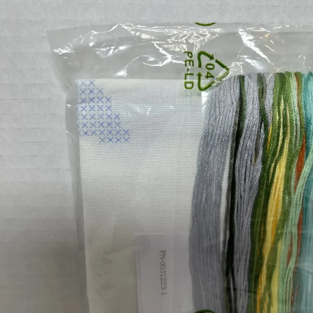 Vervaco Cross Stitch Tablecloth Runner Kit Flowers & Butterflies 16